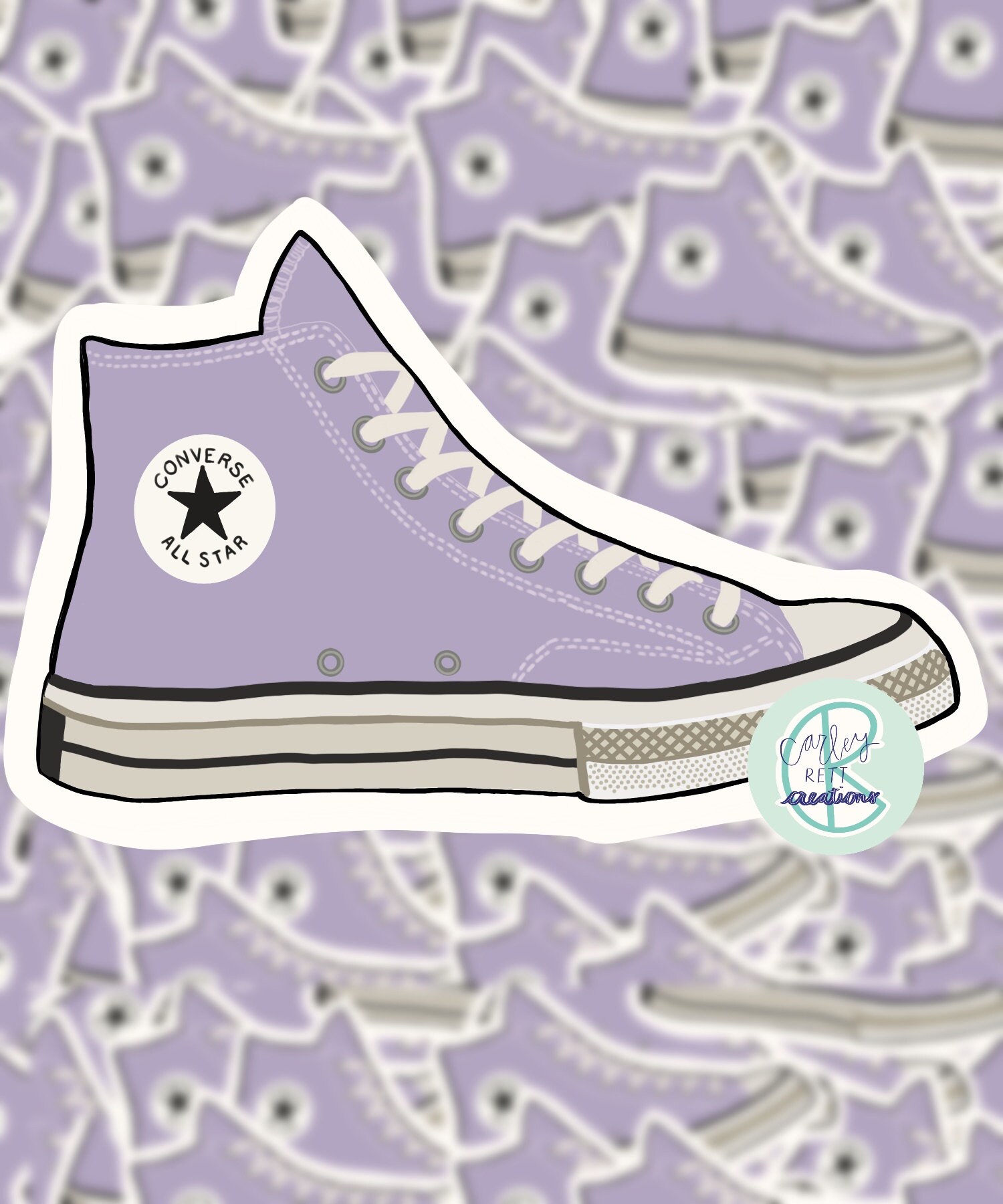 Purple Converse Sticker