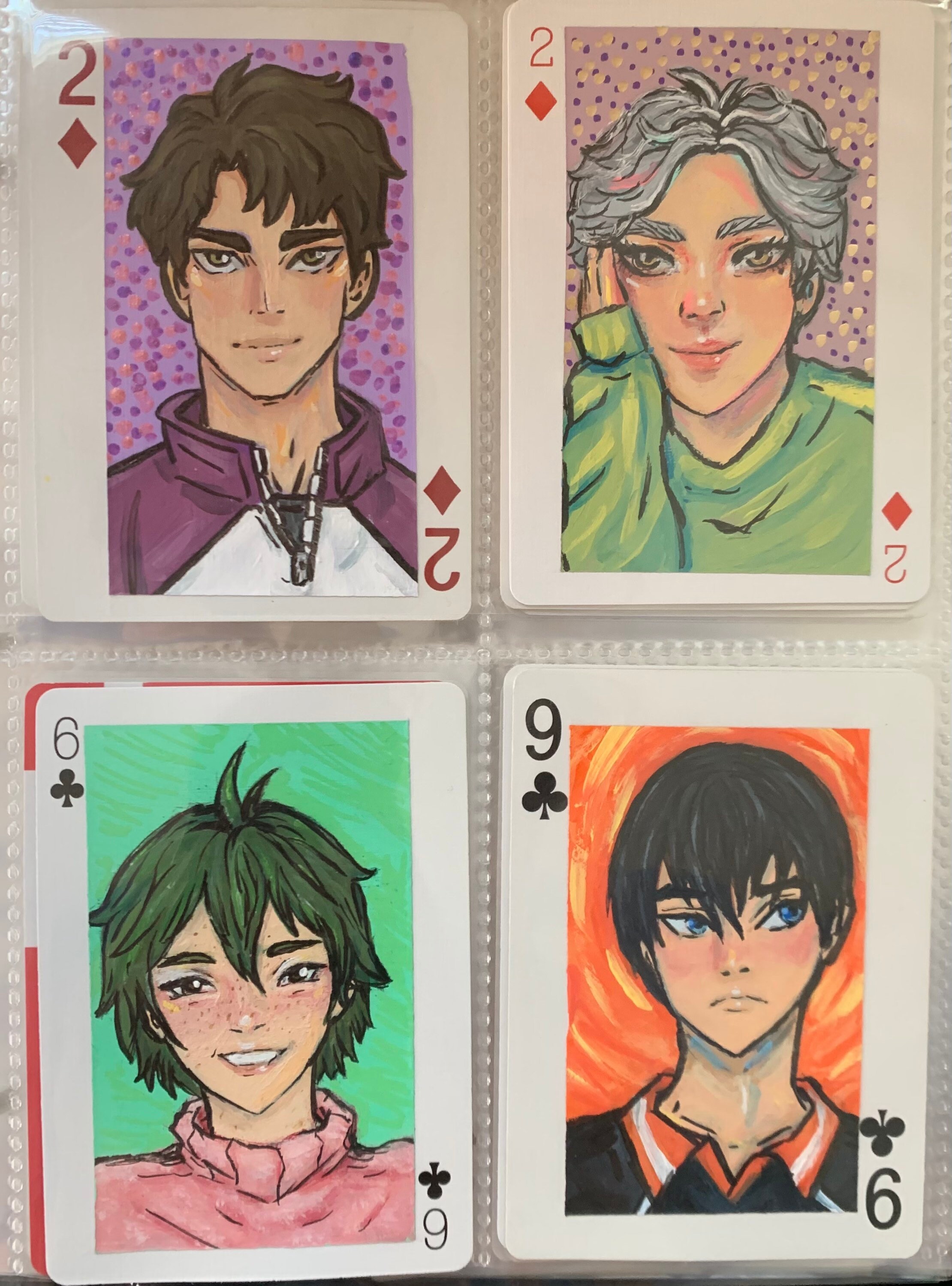 Painted Playing Cards Etsy