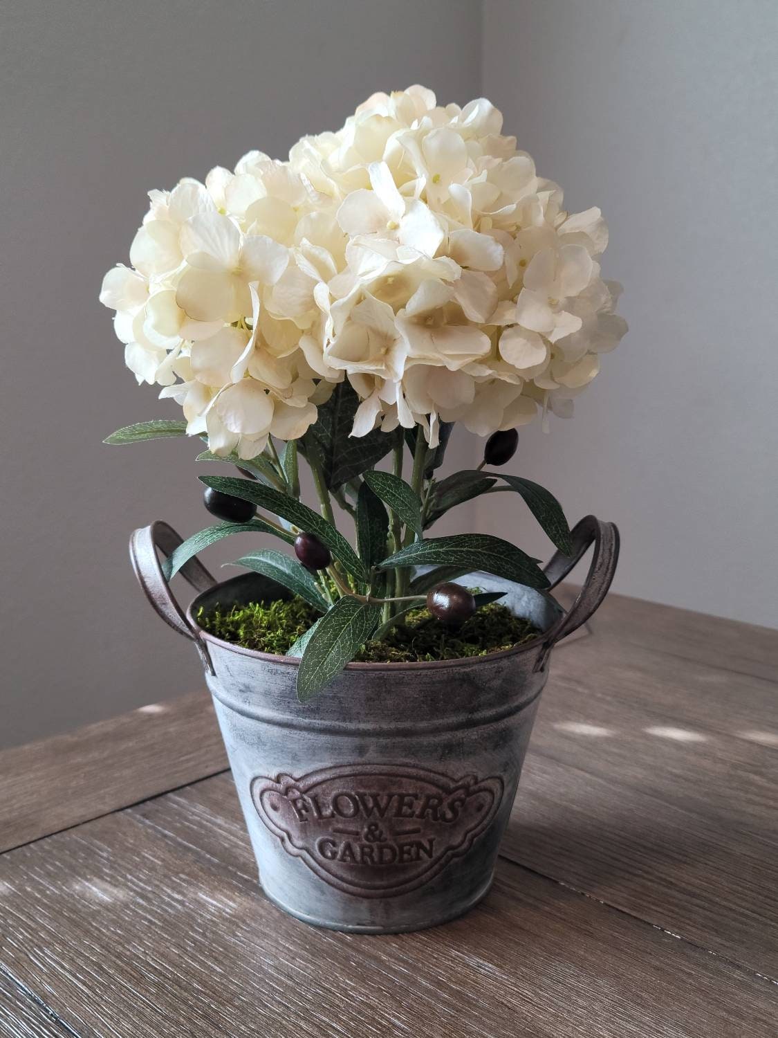 Ivory Silk Hydrangea Arrangement Refined Elegant Etsy