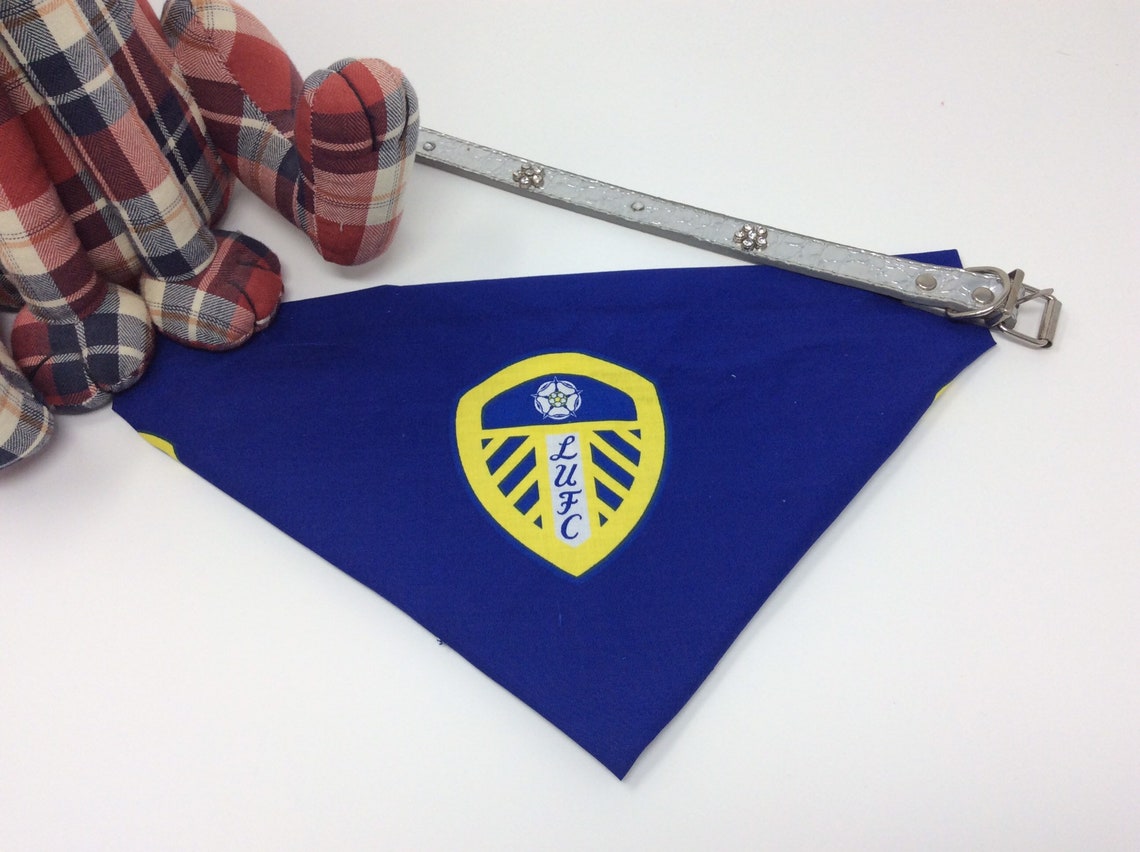 Dog bandana over the collar handmade football fans. England Etsy