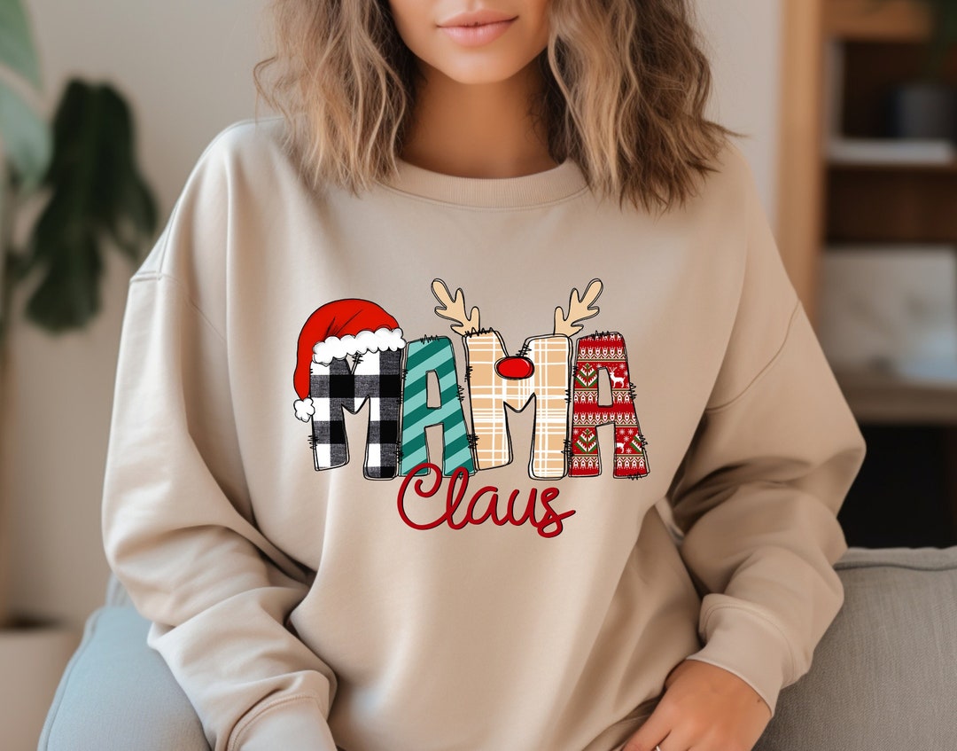 mama claus sweatshirt | red main image 1