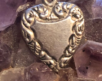 Charm Cuore Gonfio Argento Sterling Vintage