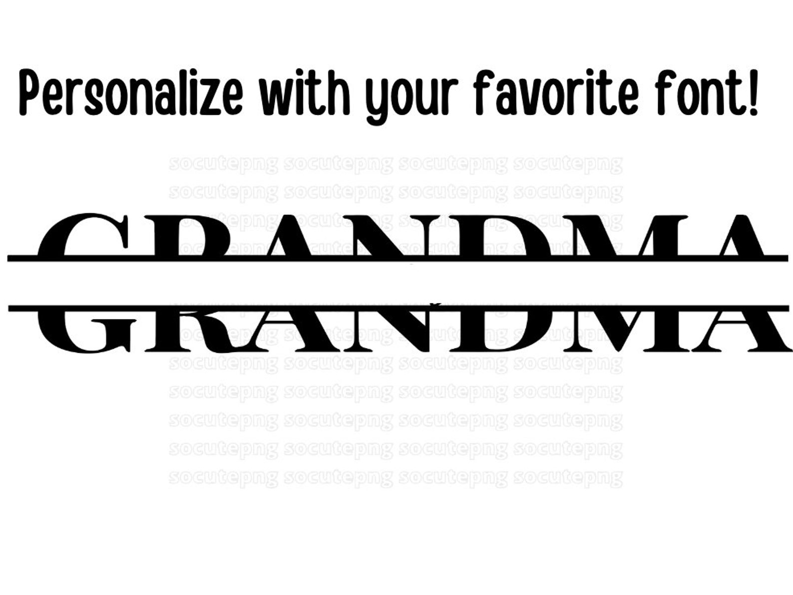 Download Grandma Monogram SVG Abuela Split Mother's Day Gift | Etsy