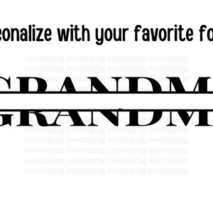 Download Grandma Monogram SVG Abuela Split Mother's Day Gift | Etsy