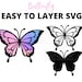 Easy To Layer Butterfly SVG Cutfile DIY Projects Cricut Commercial Use Layered SVG Cameo Vector 