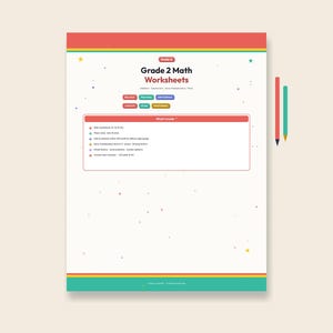 2nd Grade Math Worksheets Printable | Fun Pack + Keys