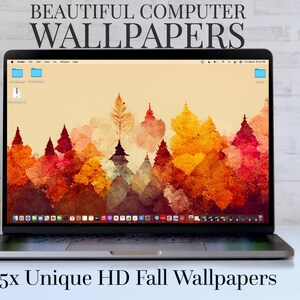 HD Fall Variety Pack Laptop Wallpapers (x5) - Instant Download