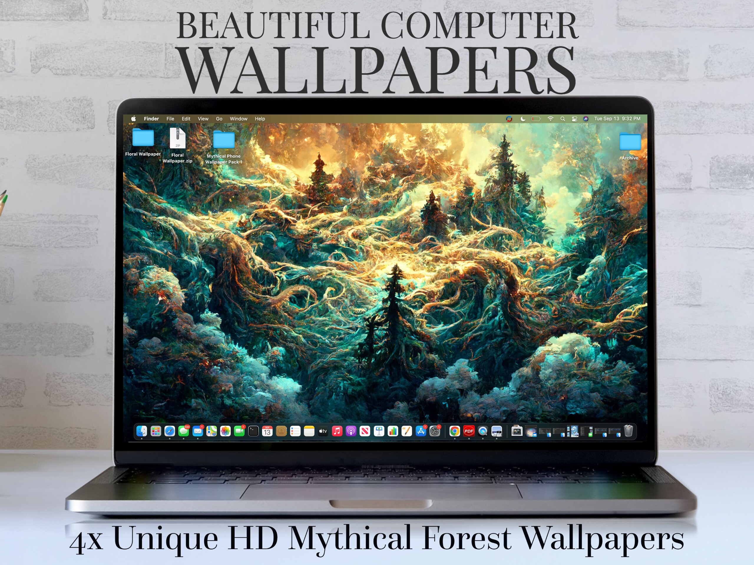 Laptop Wallpaper - Etsy Norway