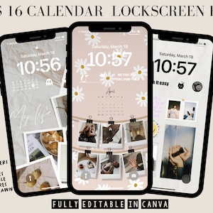IOS 16 Editable Lockscreen Widgets, IOS 16, Homescreen, iOS 16 Wallpapers , iOS 16 Calendar Wallpaper, Editable, iPhone wallpaper