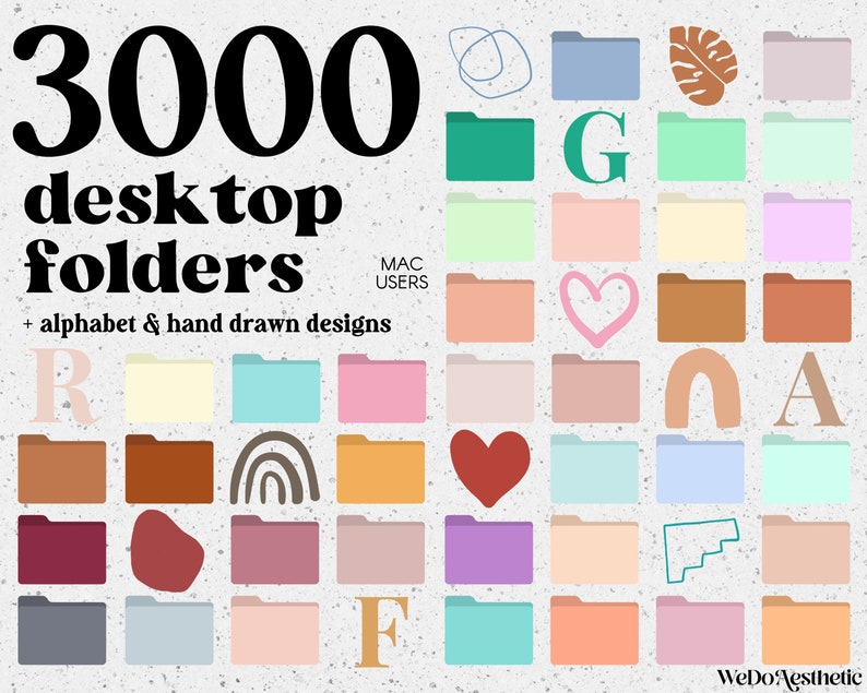 3000 Desktop Folder Icons Mac Windows Folder Icons Mac | Etsy
