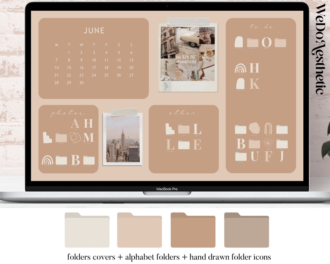 Calendar 2021 2022 2023 Desktop Organizer Wallpaper Folder Etsy All 