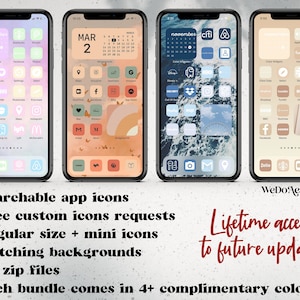 3,000,000 High Resolution iOS Icons Pack Mega Bundle iPhone IOS 15 App Aesthetic Free Custom Icons IOS14 Phone Home Screen Widget image 7