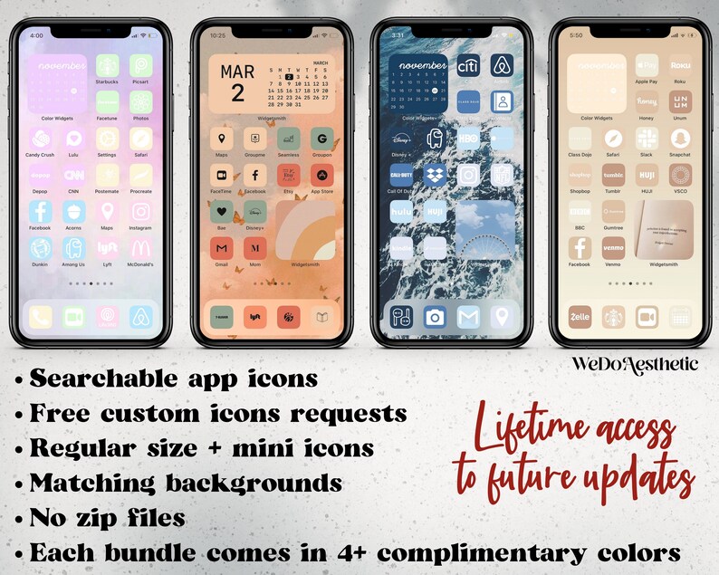 3,000,000 High Resolution iOS Icons Pack Mega Bundle iPhone IOS 15 App Aesthetic Free Custom Icons IOS14 Phone Home Screen Widget image 7