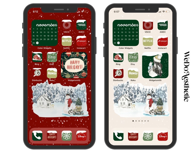 10.000 Christmas Aesthetic App Icons, Icons Bundle, IOS14 App Covers, IOS15, IOS Icons Bundle, IOS14 Aesthetic, Snowy Icons, IOS15 Icons image 10