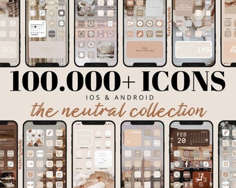 100,000+ IOS17 Natural Beige App Icons, Neutral Aesthetic, Icons Bundle, IOS16 App Covers, IOS Themes, Icons iPhone iPad Homescreen Cover