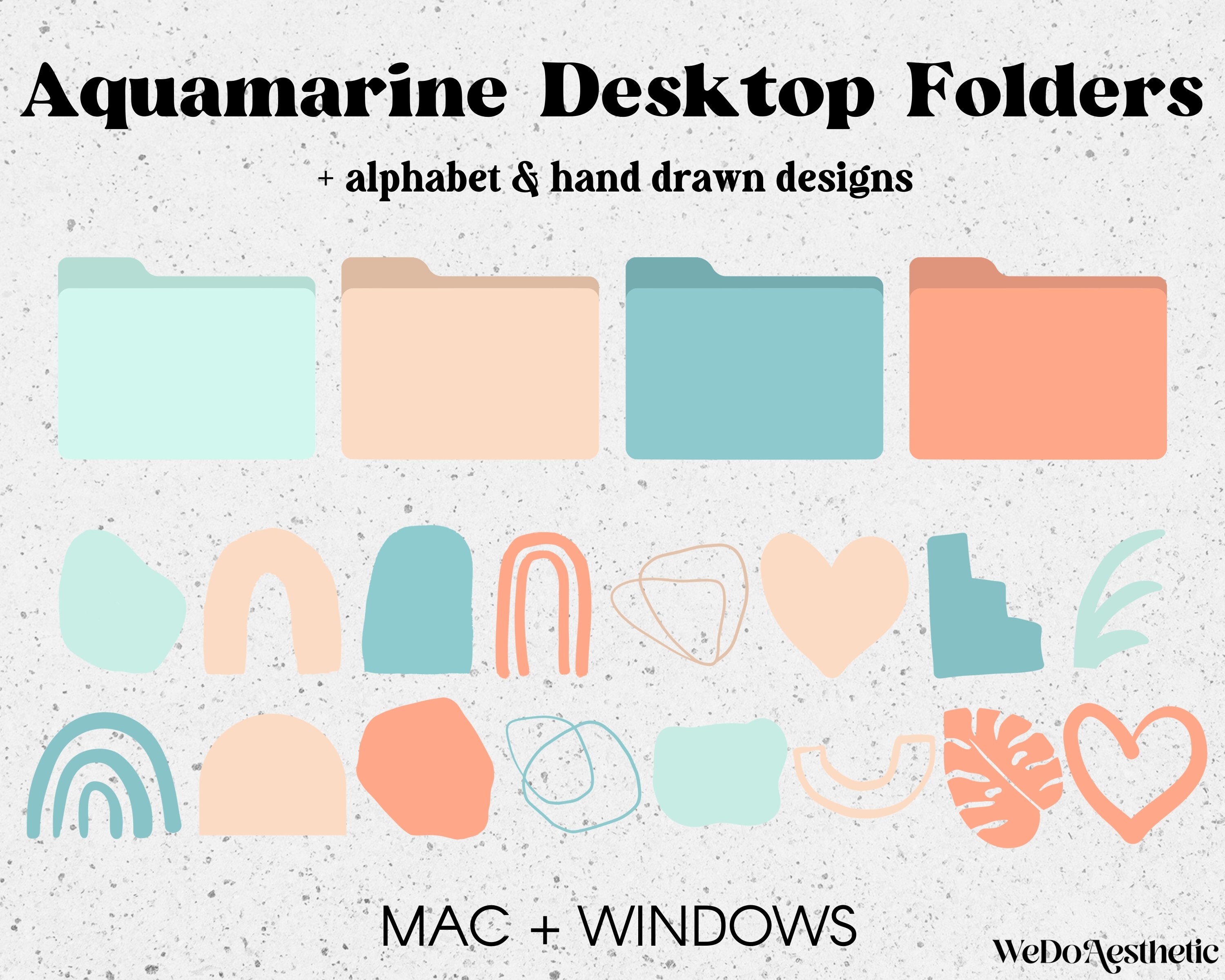 50 Desktop Folder Icons, Mac + Windows Folders Icons, Mac Pastel ...