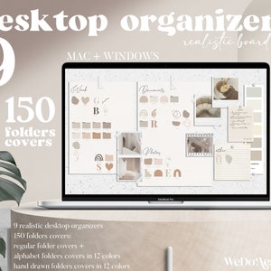 Desktop Wallpaper Organizer, MacBook Folder Icons, Mac Minimal Wallpaper, Desktop Wallpaper, Computer Wallpaper, Desktop Aesthetic Organizer