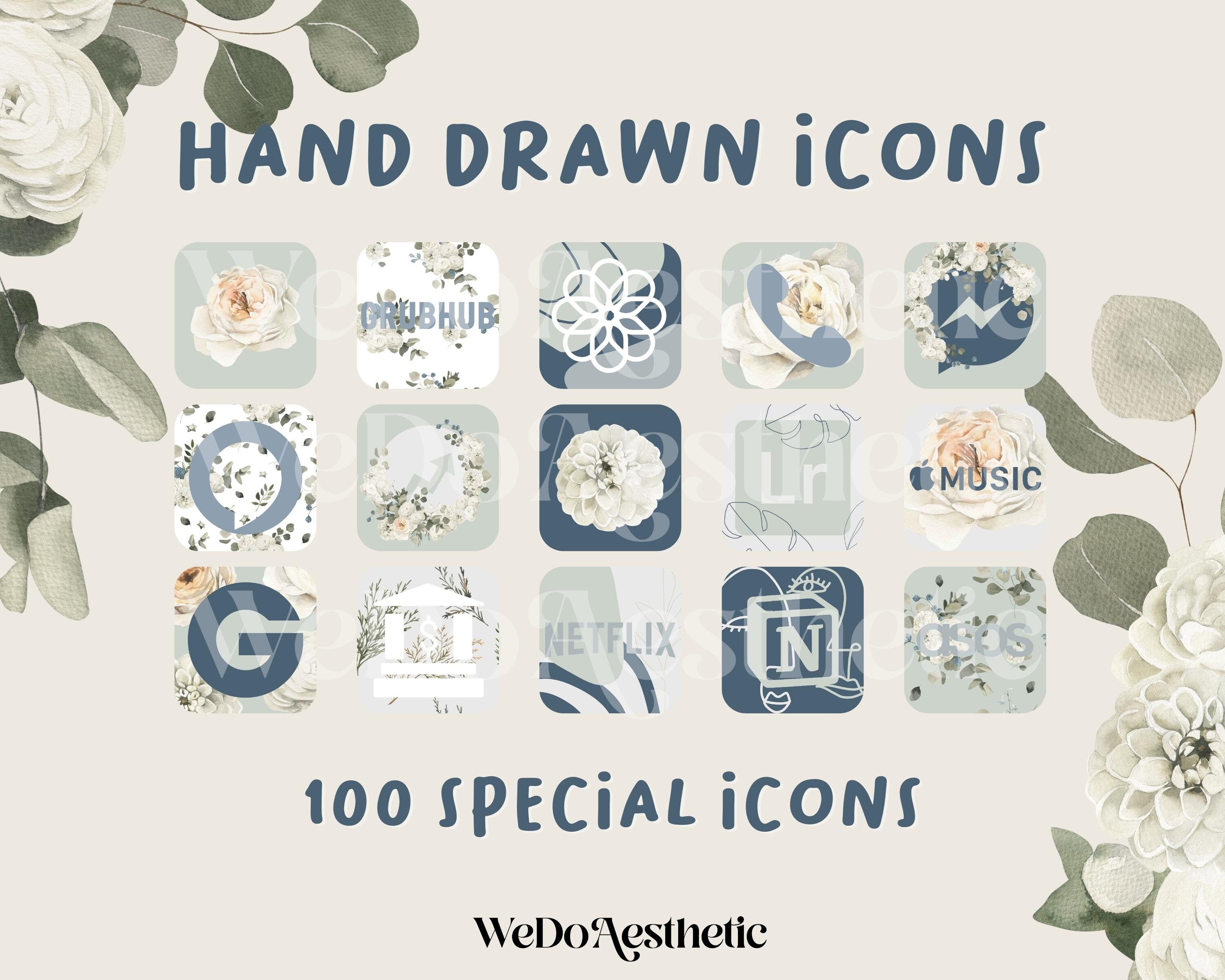 10.000 Serenity App Icons Sage Green Aesthetic Summer - Etsy Sweden