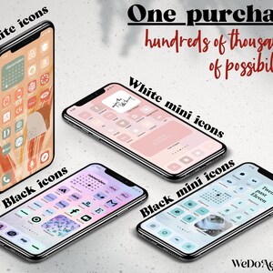 3,000,000 High Resolution iOS Icons Pack Mega Bundle iPhone IOS 15 App Aesthetic Free Custom Icons IOS14 Phone Home Screen Widget image 4