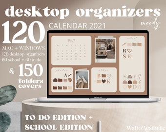 MOODY - CALENDAR 2021 Desktop Wallpaper - Desktop Organizer Wallpaper Fall for students college work business, Mac Windows, Desktop Folders