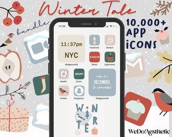 10.000+ IOS14 Winter Tale App Icons, Christmas Aesthetic Theme, IOS15 Christmas Icons, Icons Bundle, IOS14 App Covers, IOS14 Aesthetic