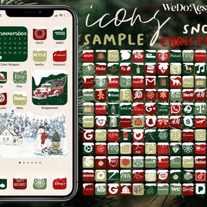 10.000 Christmas Aesthetic App Icons, Icons Bundle, IOS14 App Covers, IOS15, IOS Icons Bundle, IOS14 Aesthetic, Snowy Icons, IOS15 Icons image 3