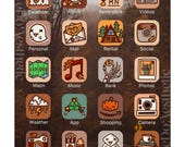 Fall & Spooky MAIN PACK - Hand Drawn IOS18 App Icons Bundle, IOS14 App Covers, Fall Autumn Theme, Fall Aesthetic, Icons for iPhone + Android
