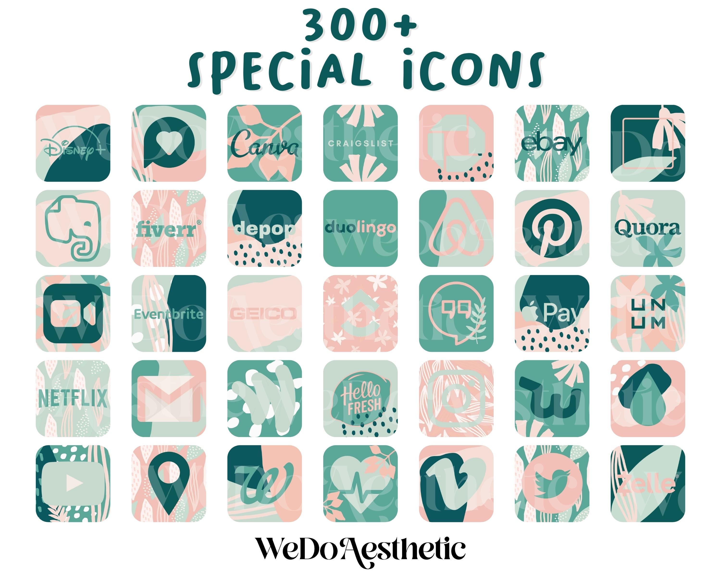 IOS14 App Icons Spring Aesthetic App Covers Pink Icons - Etsy