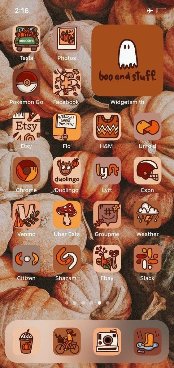 Fall - EXTENSION PACK - Hand Drawn IOS14 App Icons Bundle, IOS14 App Covers, Fall Autumn Theme, Fall Aesthetic, Icons for iPhone + Android