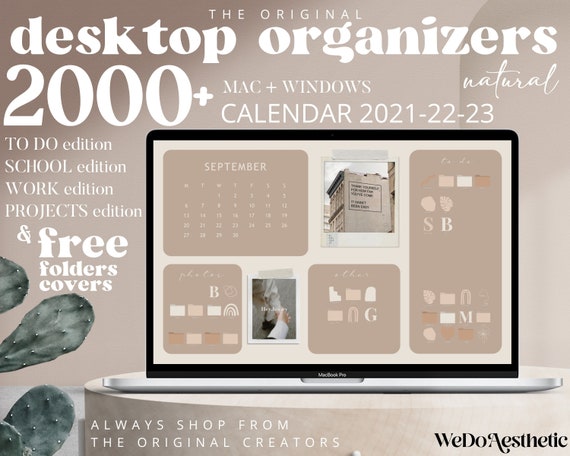 Wallpaper Calendar 2023 Calendar 2021 2022 2023 Desktop Organizer Wallpaper Folder | Etsy India