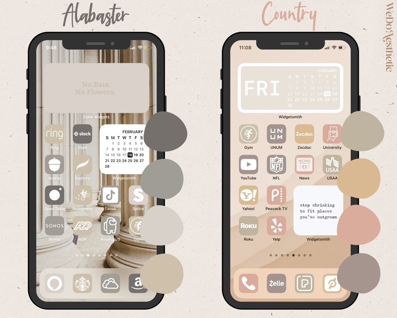 100,000 IOS14 Natural Winter App Icons, Neutral Aesthetic, Icons Bundle, IOS15 App Covers, IOS Themes, Icons iPhone Beige Neutral Boho image 9