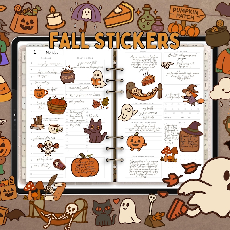Fall Sticker Pdf Fall Stickers - Etsy