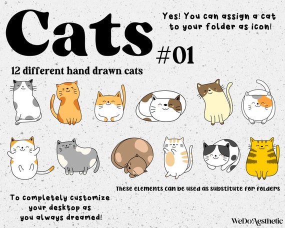 CATS 01 Desktop Folder Icons Mac Windows Folder Icons Mac