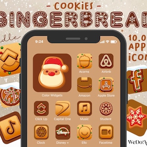 10,000+ Christmas App Icons Bundle, Gingerbread Cookies Theme, iOS14 iOS 15 App Covers, Xmas Winter Aesthetic, Icons for iPhone + Android