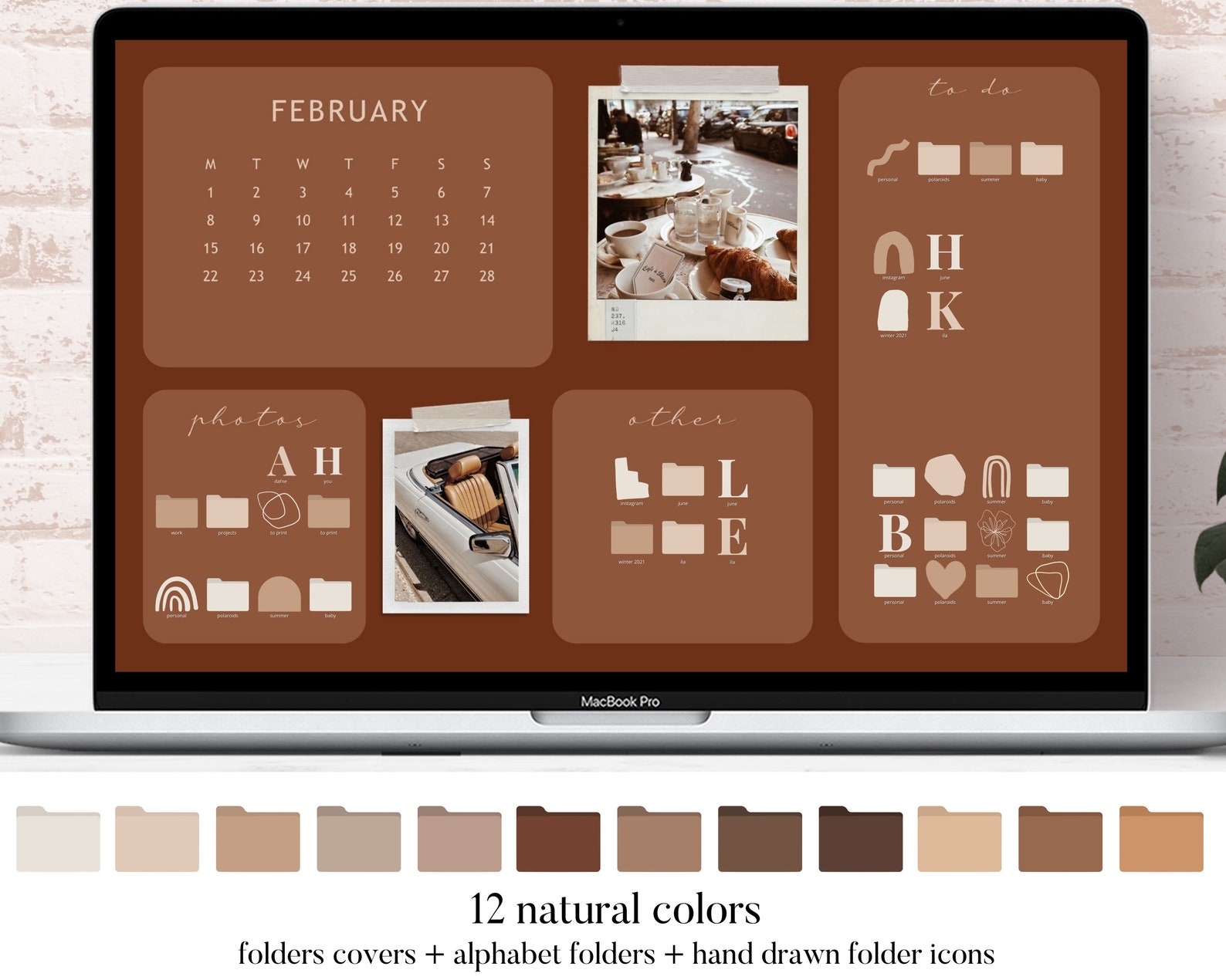 MOODY CALENDAR 2021 Desktop Wallpaper Desktop Organizer Etsy