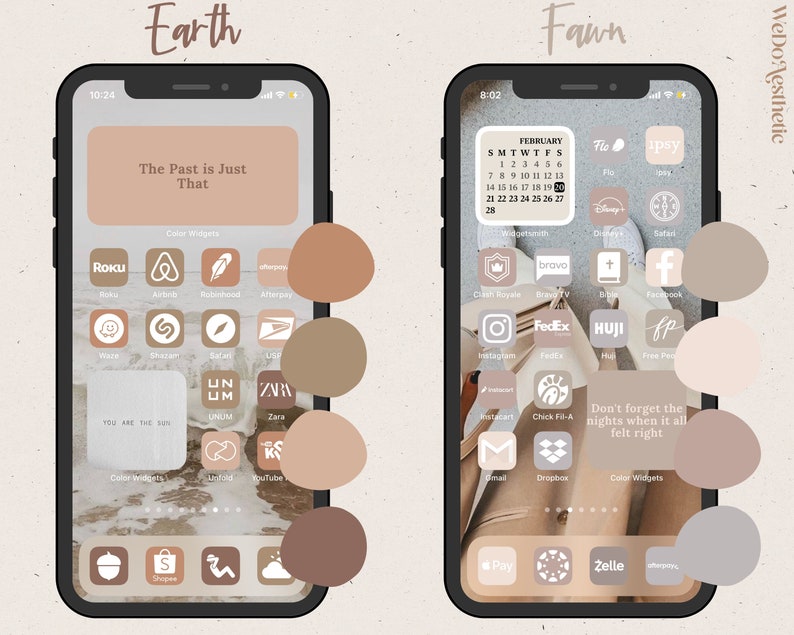 100,000 IOS14 Natural Winter App Icons, Neutral Aesthetic, Icons Bundle, IOS15 App Covers, IOS Themes, Icons iPhone Beige Neutral Boho image 8