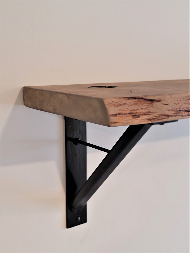 Live Edge Wood Shelf Etsy