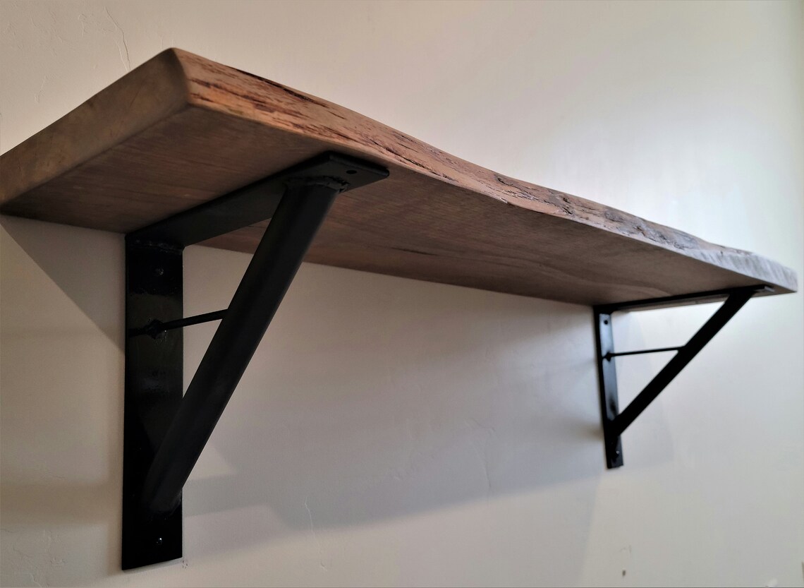 Live Edge Wood Shelf Etsy