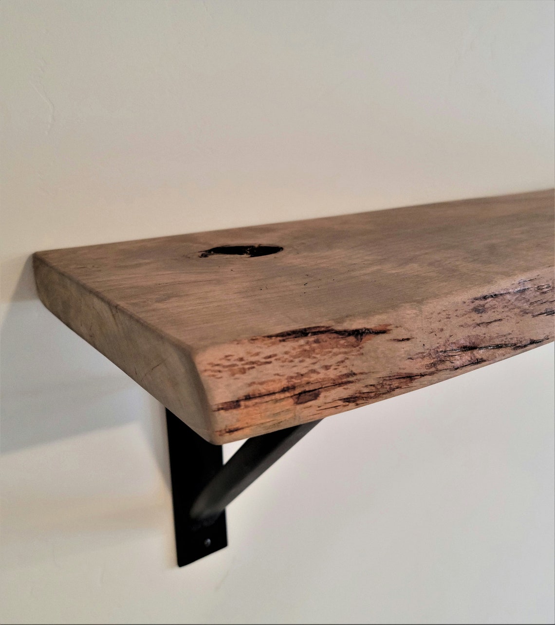 Live Edge Wood Shelf Etsy