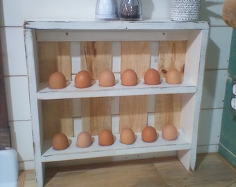 Wooden Fresh Egg Display Rack or Holder