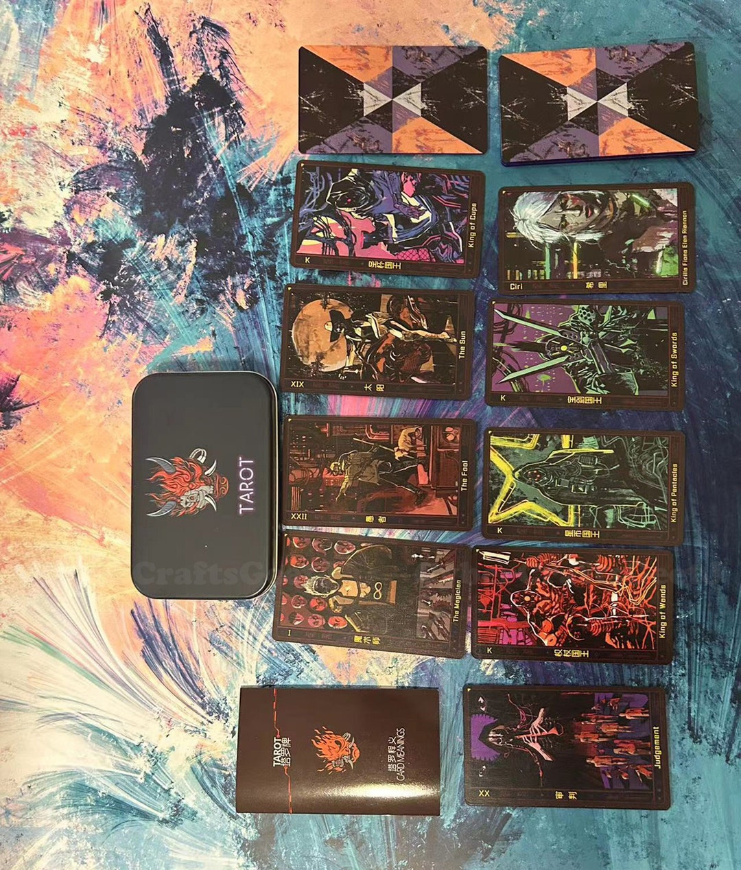 Five Updated Cyberpunk Tarot Cards Added Etsy
