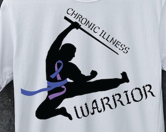 Chronic Illness Warrior Blue & Purple SVG, Rheumatoid Arthritis Svg, Pediatric Stroke, Awareness Ribbon Svg