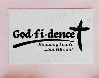 Godfidence SVG god fidence cute Christian SVGs Scripture Shirt, Believing
