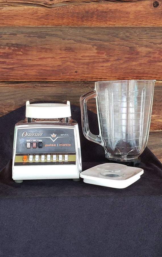 Osterizer Imperial Pulse Matic Blender. Chrome Base Cream Lid Etsy