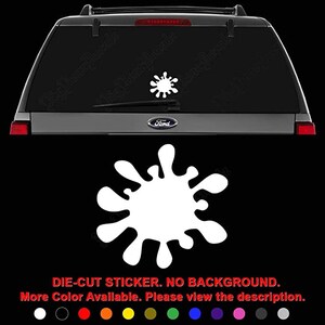 Paint Splatter Sticker Vinyl Decal - Paintball Splat Shot Wall Car - FREE  SHIP