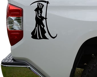 Grim Reaper Scythe Die Cut Vinyl Decal Sticker For Car Truck Motorcycle Window Bumper Wall Decor