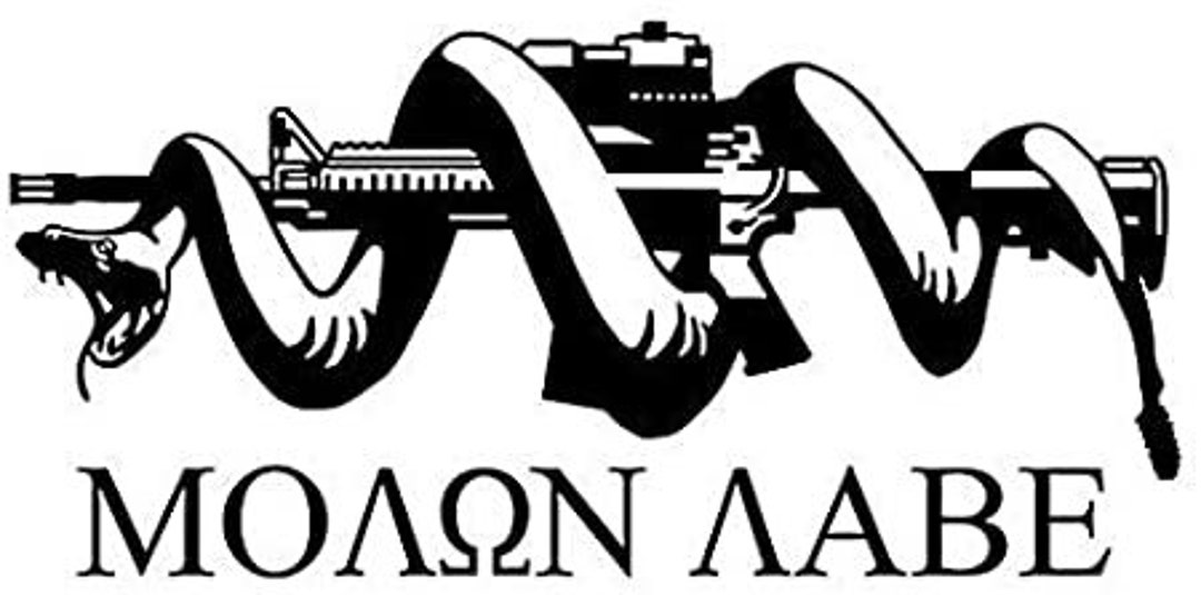 Molon Labe Assault Rifle Snake Gun Weapon Sticker Graphic Etsy