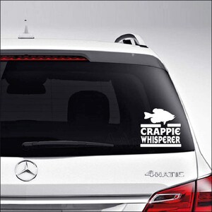 Crappie Whisperer Fishing Car Truck Motorcycle Windows Bumper Wall Decor Vinyl Decal Sticker