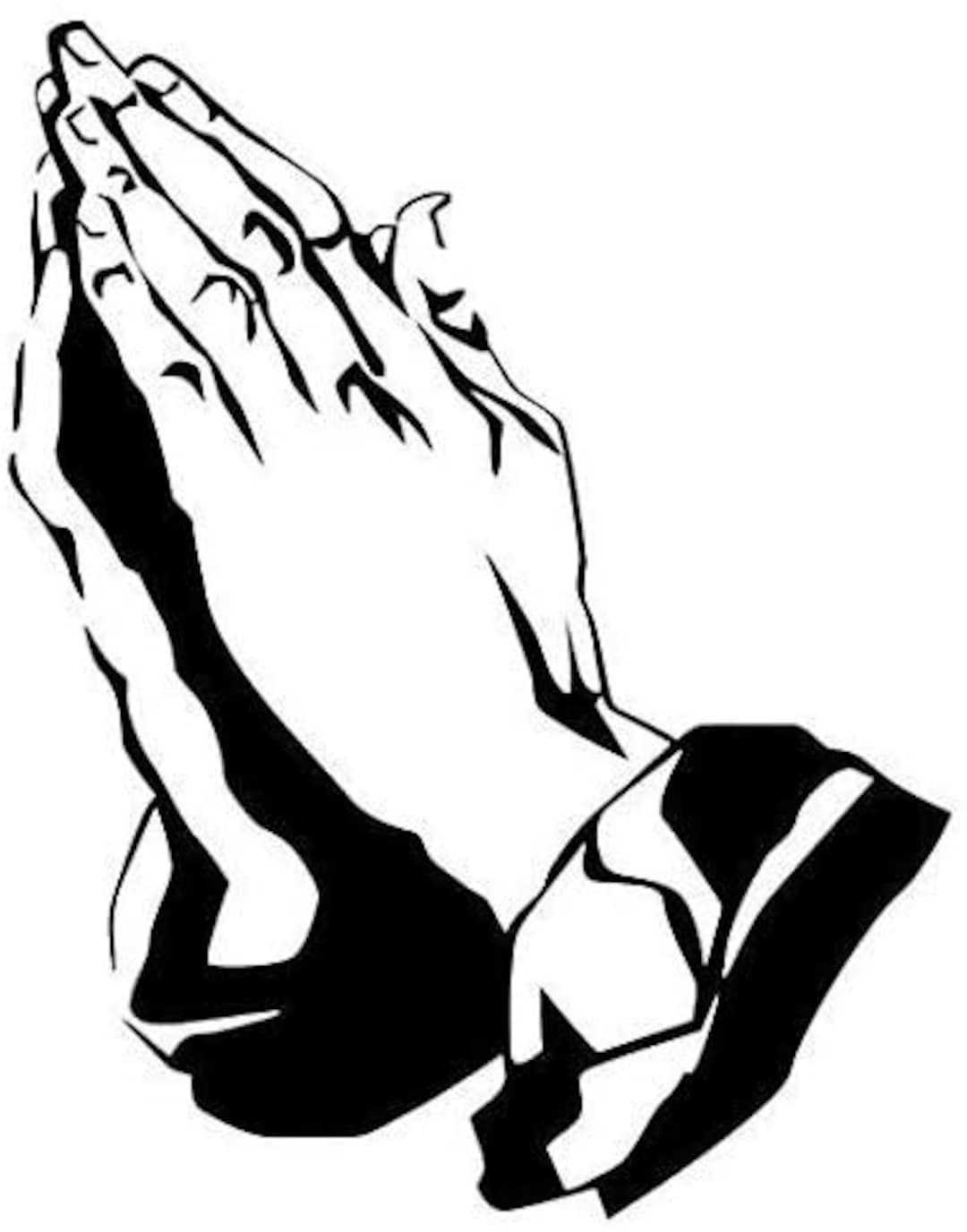 Praying Hands - Decal Sticker Graphic -auto Wall, Laptop, Cell, Truck ...
