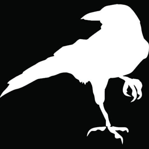 Crow Raven Bird Car Truck Window Bumper Vinyl Graphic Decal Sticker